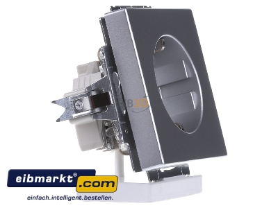 Ansicht links Busch-Jaeger 20 EUCKS-83 Steckdosen-Einsatz alusi Schuko 2P+E 16A 250V 