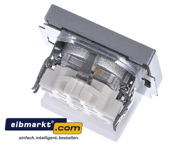 Ansicht oben hinten Busch-Jaeger 20 EUCKS-83 Steckdosen-Einsatz alusi Schuko 2P+E 16A 250V 