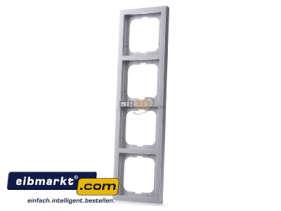 Front view Busch-Jaeger 1754-0-4309 Frame 4-gang aluminium
