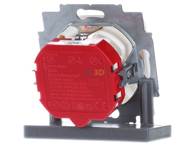 Ansicht hinten Busch Jaeger 2310EUGL/VA-214-11 Steckdosen-Einsatz aws berspannungsschutz 