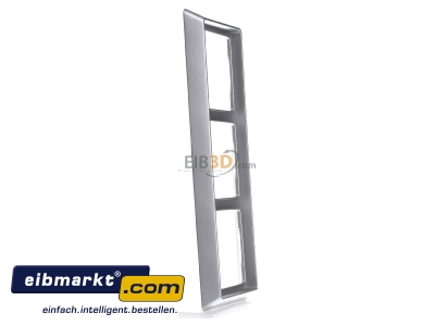 Ansicht links Busch-Jaeger 2103-33 Abdeckrahmen 3fach Rahmen alusilb 
