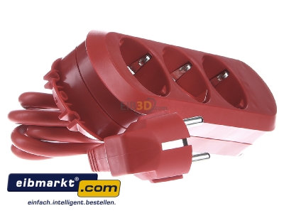 View on the left Bachmann 388.371 Socket outlet strip red
