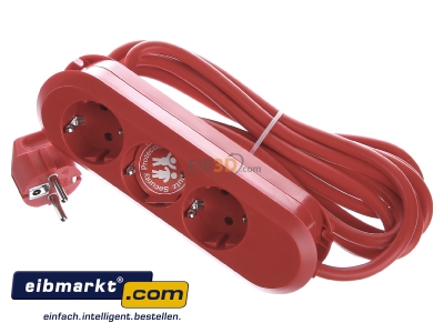 View up front Bachmann 388.371 Socket outlet strip red
