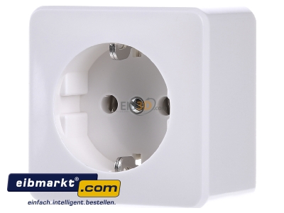 Front view Jung 321 A WW Socket outlet protective contact white - 
