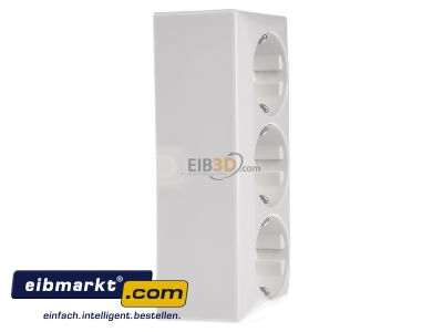 View on the left Berker 4040 Socket outlet protective contact white - 
