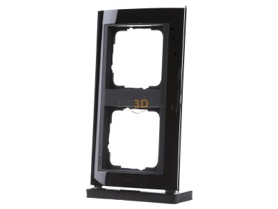 Front view Gira 0212738 Frame 2-gang black 212738
