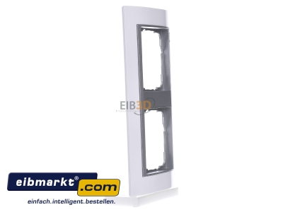 View on the left Gira 0212806 Frame 2-gang white - 
