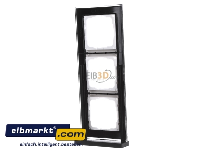 Ansicht hinten Gira 0213733 Abdeckrahmen 3fach klar schwarz 