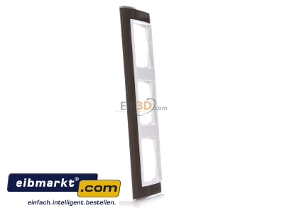Ansicht links Gira 0213763 Abdeckrahmen 3fach klar braun 
