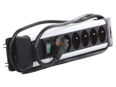 View on the left Bachmann 330.101F Socket outlet strip black 
