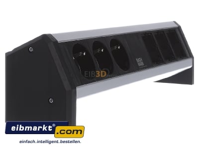 View on the left Bachmann 902.002 Socket outlet strip black
