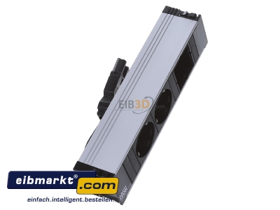 Ansicht oben links Bachmann 912.003 Steckdosenleiste 2xSchuko 1xABD 