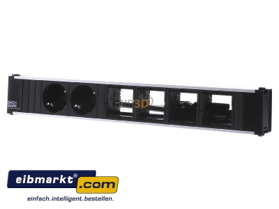 Frontansicht Bachmann 912.005 Steckdosenleiste 2xSchuko 4xABD 