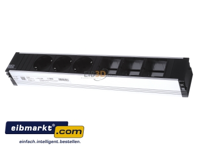 Frontansicht Bachmann 912.006 Steckdosenleiste 3xSchuko 3xABD 