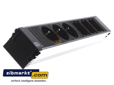 Ansicht links Bachmann 912.006 Steckdosenleiste 3xSchuko 3xABD 