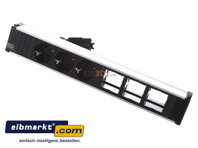 Ansicht oben vorne Bachmann 912.006 Steckdosenleiste 3xSchuko 3xABD 