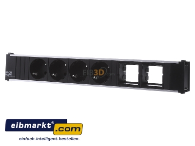 Frontansicht Bachmann 912.007 Steckdosenleiste 4xSchuko 2xABD 
