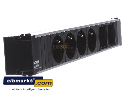 Ansicht links Bachmann 912.007 Steckdosenleiste 4xSchuko 2xABD 
