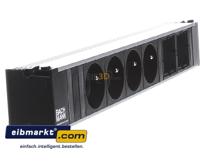 Ansicht links Bachmann 912.013 Steckdosenleiste 4xUTE 2xABD 