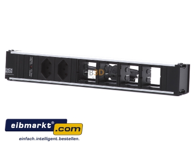 Frontansicht Bachmann 912.017 Steckdosenleiste 3xCH 4xABD 