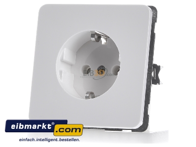 Front view Peha D 80.6511.02 UB Socket outlet protective contact white 
