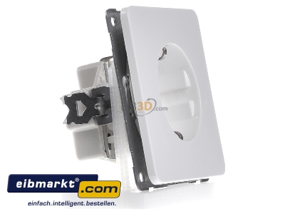 View on the left Peha D 80.6511.02 UB Socket outlet protective contact white 
