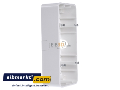 View on the left Merten 519219 Surface mounted housing 2-gang white 
