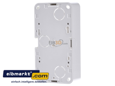 Back view Merten 519219 Surface mounted housing 2-gang white 
