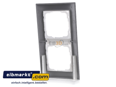 Ansicht hinten Gira 0212326 Abdeckrahmen 2f.alu fr rws Event 