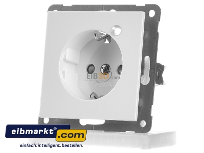 Front view Peha D 20.6611.022 GLK Socket outlet protective contact white - 
