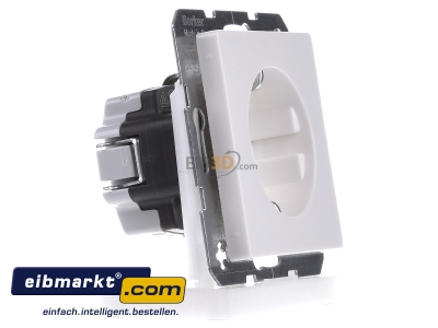 Ansicht links Berker 41236089 SCHUKO-Steckdose polarweiss samt 