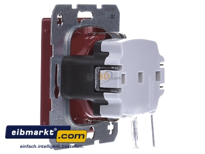 Ansicht rechts Berker 41436012 SCHUKO-Steckdose rot, samt 