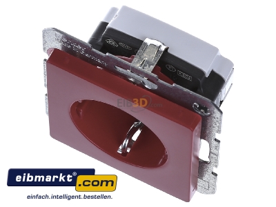 Ansicht oben vorne Berker 41436012 SCHUKO-Steckdose rot, samt 