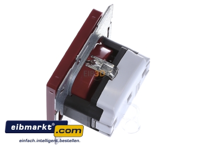 Ansicht oben rechts Berker 41436012 SCHUKO-Steckdose rot, samt 
