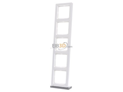 Front view Berker 10156089 Frame 5-gang white 
