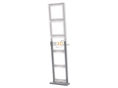 Back view Berker 10156089 Frame 5-gang white 
