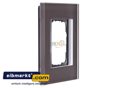 Ansicht links Gira 0211122 Abdeckrahmen 1fach Esprit Glas Umbra 