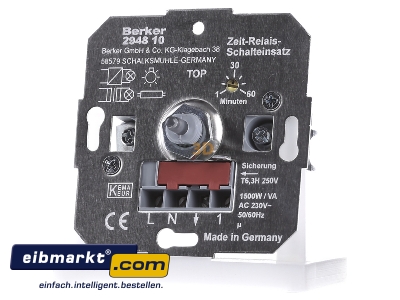 Front view Berker 294810 Electronic time switch
