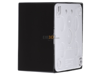 View on the right Jung LS 581 A SW Surface mounted housing 1-gang black 
