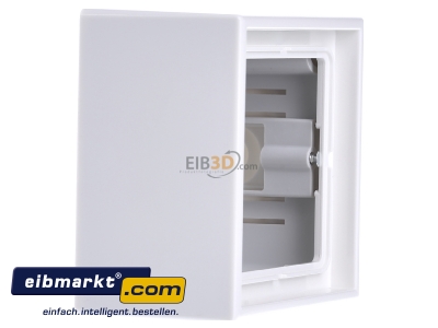 View on the left Jung LS 581 A WW Surface mounted housing 1-gang white 
