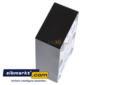 View top right Jung LS 582 A SW Surface mounted housing 2-gang black
