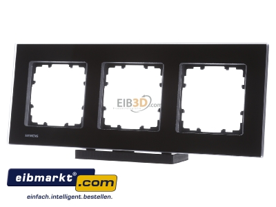 Front view Siemens Indus.Sector 5TG1203-2 Frame 3-gang black - 
