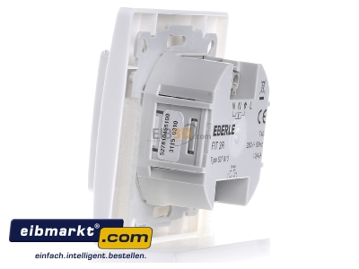 Ansicht rechts Eberle Controls FIT 3 R / wei UP-Uhrenthermostat 