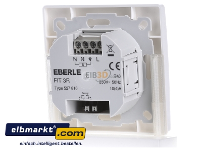 Ansicht hinten Eberle Controls FIT 3 R / wei UP-Uhrenthermostat 