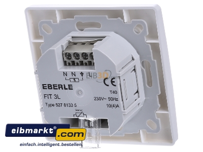 Ansicht hinten Eberle Controls FIT 3L / blau UP-Uhrenthermostat 