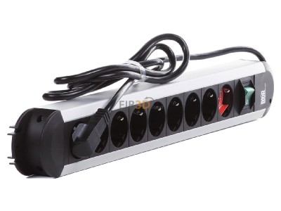 View on the left Bachmann 330.072 Socket outlet strip aluminium 
