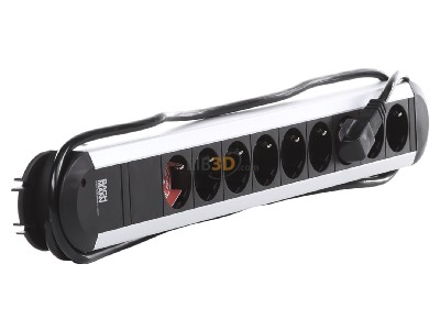 View on the left Bachmann 331.011 Socket outlet strip aluminium 
