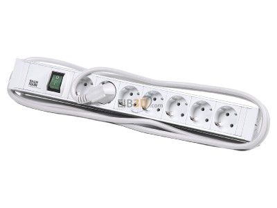 View up front Bachmann 333.000 19-inch power strip, multiple socket 7-pin 1.5U, 7x Schuko and switch, 
