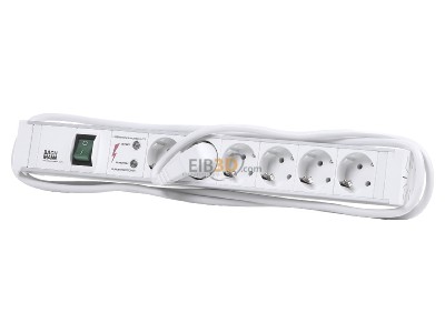 Front view Bachmann 333.005 19-inch power strip, multiple socket 6-pin 1.5U, overvoltage protection and switch, 
