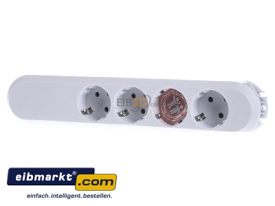 Front view Bachmann 381.223K Socket outlet strip white
